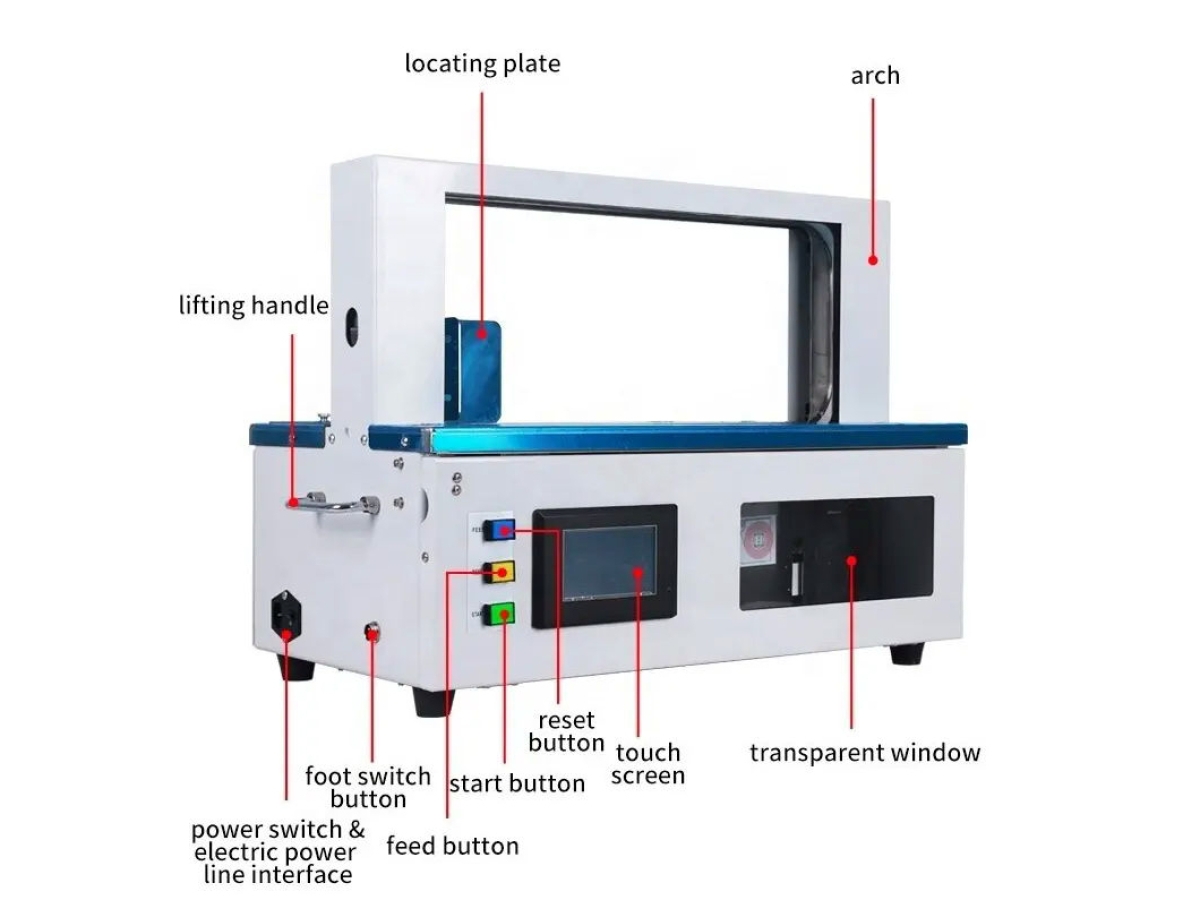 The key features of the 460 mm Benchtop Banding Machine