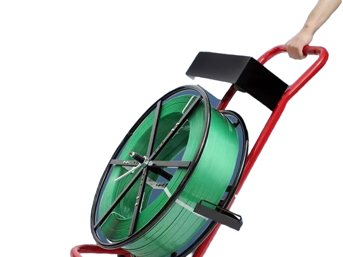 Adjustable Core Strapping Tape Cart